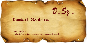 Dombai Szabina névjegykártya