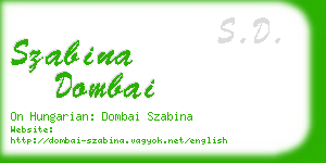 szabina dombai business card